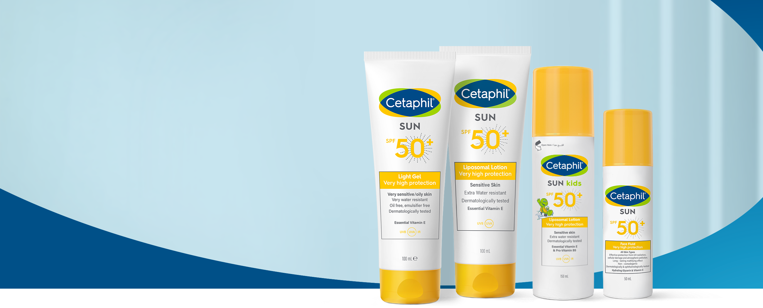 Cetaphil sunscreens with SPF protection